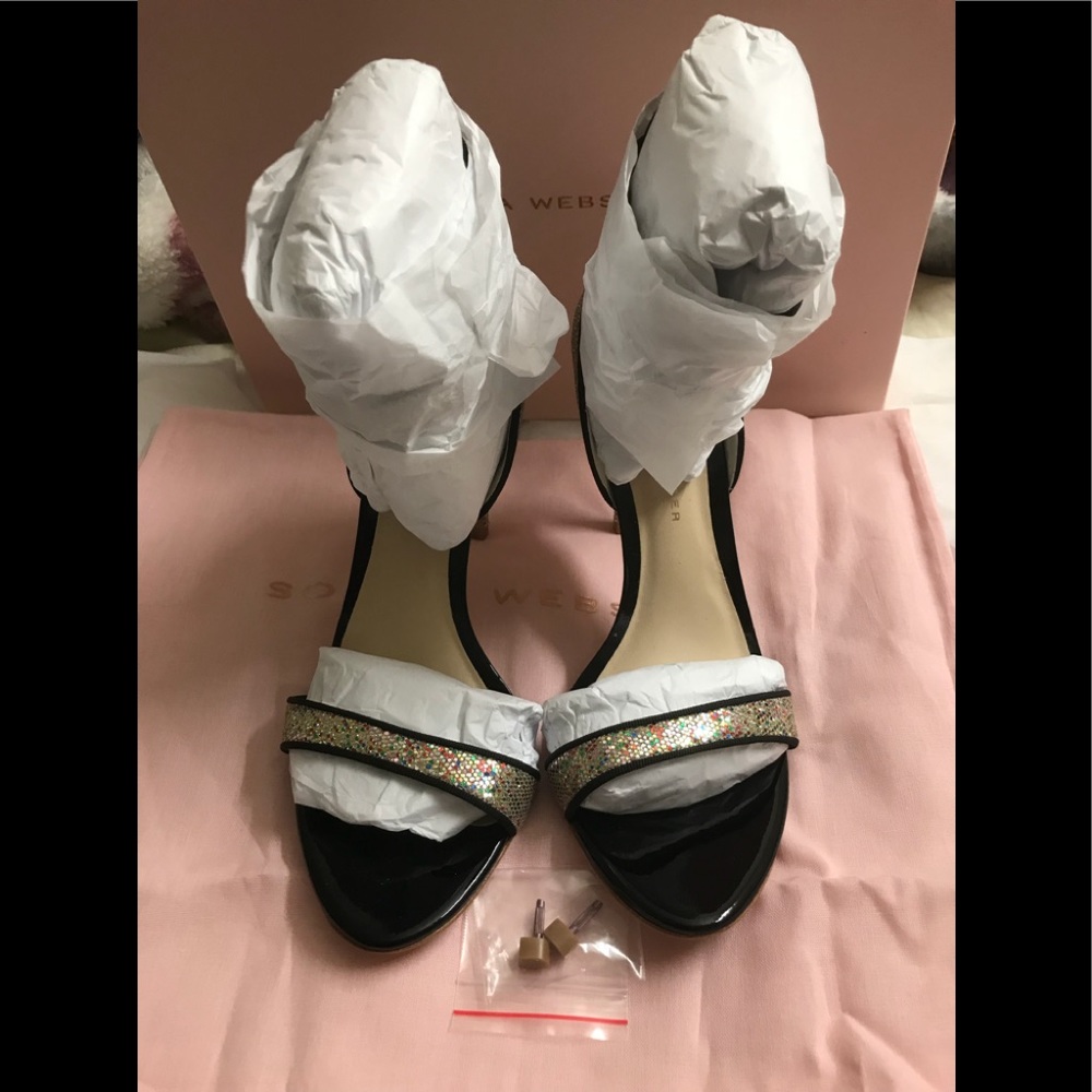 Sophia Webster Nicole Coarse Glitter Sandals